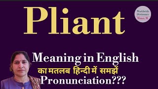 pliant meaning l meaning of pliant l pliant ka Hindi mein kya matlab hota hai l vocabulary l [upl. by Eilerua550]