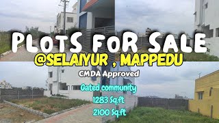 Plots for sale at Selaiyur MappeduResale PropertyGated community Land sale at ChennaiProperty 🧿 [upl. by Leahcimdivad494]