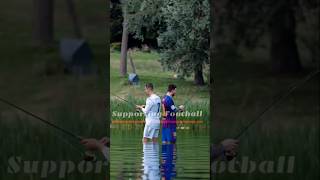 Christiano Ronaldo and Messi fishing in the Lake christianoronaldo cr7 messi fishing funny [upl. by Lorne]