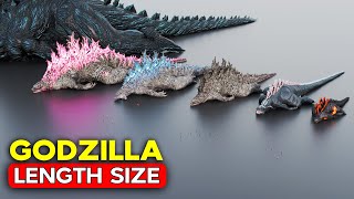 GODZILLA Length Size Comparison  Minilla vs Godzilla Earth [upl. by Beebe]