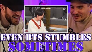 BTS Clumsy Moments  Reaction [upl. by Bluefarb]