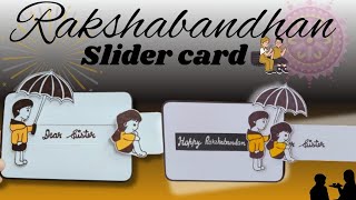 DIY Rakshabandhan Slider Card  Rakhi Gift For Sister ❤️  Gift Ideas [upl. by Nojid]