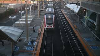 Dad Cam Caltrain 602 Pulls Into Millbrae Station W JPBX 330 Leading 1122024 [upl. by Ikkaj590]