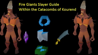 Oldschool Runescape  Fire Giants Slayer Guide within the Catacombs of Kourend [upl. by Ahsakat]