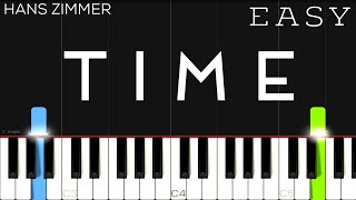 Hans Zimmer  Inception  Time  EASY Piano Tutorial [upl. by Wilek]