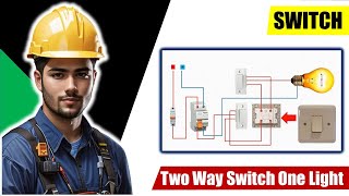 Connection of an intermediate switch to a twoway switch and a light [upl. by Macdermot870]