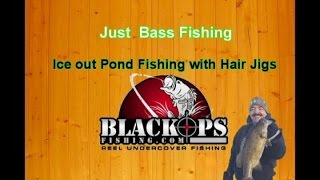 CT Winter Pond Bass Fishingwith Hair jigs [upl. by Annawoj]