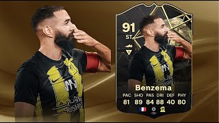 FC 24 KARIM BENZEMA 91 PLAYER REVIEW I FC 24 ULTIMATE TEAM [upl. by Clardy]