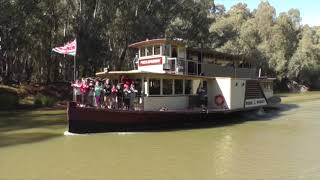 MURRAY RIVER CRUISE PADDLE STEAMER EMMYLOU [upl. by Elayor151]