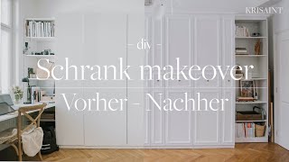 Schrank Makeover mit Stuckleisten Wandkassetten DIY [upl. by Oruam944]