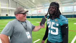 WATCH DErnest Johnson at Jaguars Training Camp [upl. by Aleac]