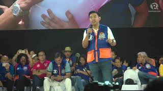 WATCH Junjun Binay vows to Makati I would fight for you like I did for my father [upl. by Ahsilahs354]