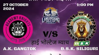 3rd Quarter Final of Langurdang Gold Cup AK Gangtok Sikkim Vs BSK Siliguri [upl. by Ahsinauq]