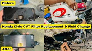 Honda Civic CVT Filter Replacement amp Fluid Change [upl. by Shepperd]