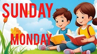 week Name Days Name Sunday Monday  week Name Hindi me And English me [upl. by Enyawd]