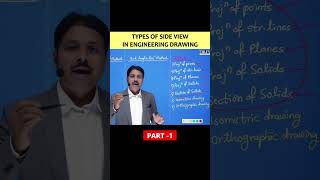 TYPES OF SIDE VIEW IN ENGINEERING DRAWING PART 1 shorts tiklesacademy youtubeshorts [upl. by Nrubloc]