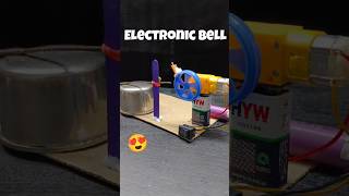 How to make electric Bell from DC motor shorts ytshots experiment project new trending [upl. by Alyahc794]