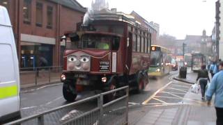 Elizabeth the Whitby Steam bus in Rugby [upl. by Neibart138]