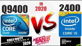 Intel Core 2 Quad Q9400 VS Core I5 2400 Gaming Test in 2 Games performance in 2020 [upl. by Loggia958]