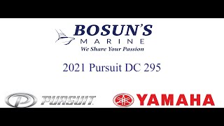 2021 Pursuit DC295 Walk Thru  Bosuns Marine [upl. by Aidyn]