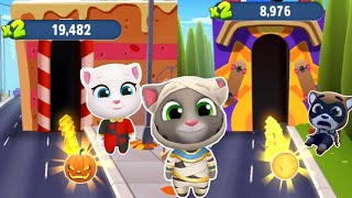 Talking Tom Gold Run  King Tom  Super Tom  Princess Angela  Zombie Ben vs Raccoon [upl. by Culbert]