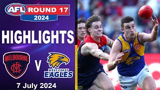 HIGHLIGHTS  Melbourne Demons vs West Coast Eagles  2024 AFL [upl. by Irvin655]