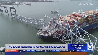 Bodies found as recovery efforts continue after Maryland bridge collapse [upl. by Halonna]