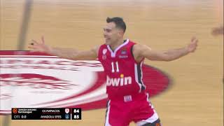 Kostas Sloukas buzzer beater vs Anadolu Efes [upl. by Eitak]