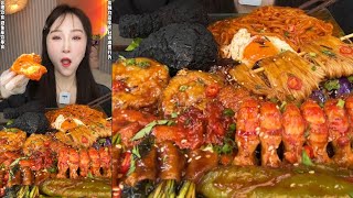 A Chinese Girl Eating Delicious Spicy Turkey Noodles Food Meat at Home ASMR Eating Challenge Show [upl. by Gerita]