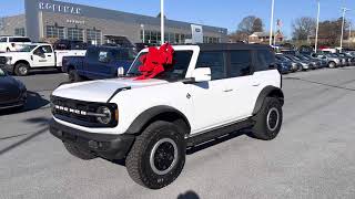 2023 Ford Bronco OBX  Oxford White [upl. by Noryak]