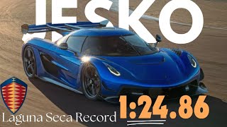 Koenigsegg Jesko Breaks Laguna Seca Record with 12486 Lap Time  Beats Czinger 21C [upl. by Nitsew]