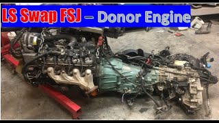 LS swapped Grand Wagoneer  Donor engine removal [upl. by Anyal555]