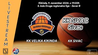 KK VELIKA KIKINDA Kikinda  KK SIVAC Sivac Full match Livestream 09112024 [upl. by Auqinahc]