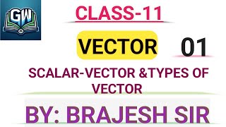 scalar and vector quantitytypes of vectorby BRAJESH SIRclass 11 [upl. by Vanzant530]