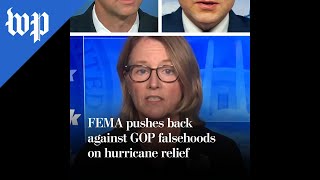 FEMA pushes back against GOP falsehoods on hurricane relief [upl. by Libove817]