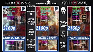 Intel Core i5 14600K VS Ryzen 9 5900X VS Ryzen 7 5800X3D Pruebas Con Nvidia En 4K [upl. by Millford988]