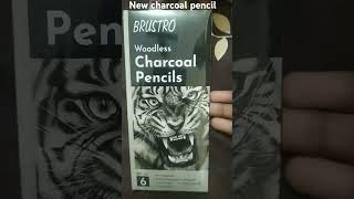 Brushtro woodless charcoal pencil unboxing 3soft pencil 2medium pencil 1hard pencil art pencil [upl. by Jb]