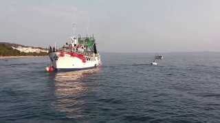 Croatia  Tucepi 2013  Makarski Jadran  departure of the ship [upl. by Naujahs886]