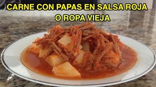 👕 ROPA VIEJA O CARNE CON PAPAS 🥔 [upl. by Feinberg]