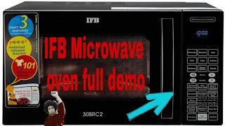 IFB 30BRC2 Microwave oven full demo l IFB Microwave oven full demo l how to use IFB Microwave oven [upl. by Anirok]