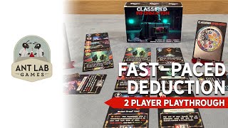 Classified Information Card Game  Playthrough  Preview [upl. by Nailij]