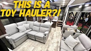 Best Toy Hauler Floor Plan EVER  2022 Grand Design Momentum 395MS [upl. by Ayeka606]