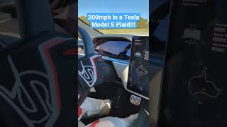 200mph 320kph in a Tesla Model S Plaid [upl. by Nonac]