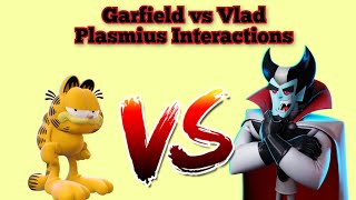 Nickelodeon AllStar Brawl 2  Garfield vs Vlad Plasmius Interactions [upl. by Ennayehc]