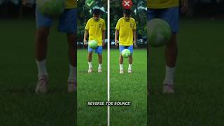 REVERSE⚽TOE BOUNCE 🔥ronaldo skills FOOTBALLLOVERS9T9 [upl. by Noret]