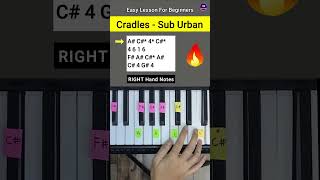 Cradles  Sub Urban  Piano Lesson  shorts [upl. by Dannon]