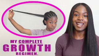 MY COMPLETE REGIMEN EVERYTHING I DO TO GROW LONG HEALTHY RELAXED HAIR [upl. by Nwatna277]