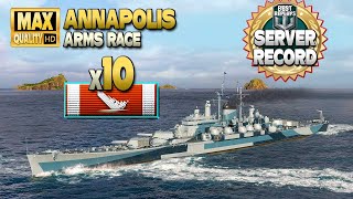 Cruiser Annapolis NA damage record amp 10 ships sunk  World of Warships [upl. by Marilin561]