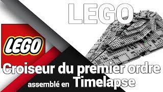 Timelapse de lassemblage du Lego Star Wars Croiseur Intergalactique du Premier Ordre Bonus [upl. by Nera]