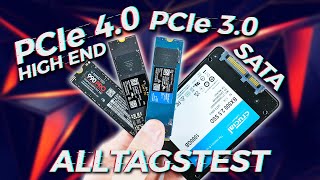 Der ULTIMATIVE Vergleich SATA vs M2 PCIe 30 vs M2 PCIe 40 SSD 2023 im Alltagstest [upl. by Stokes714]